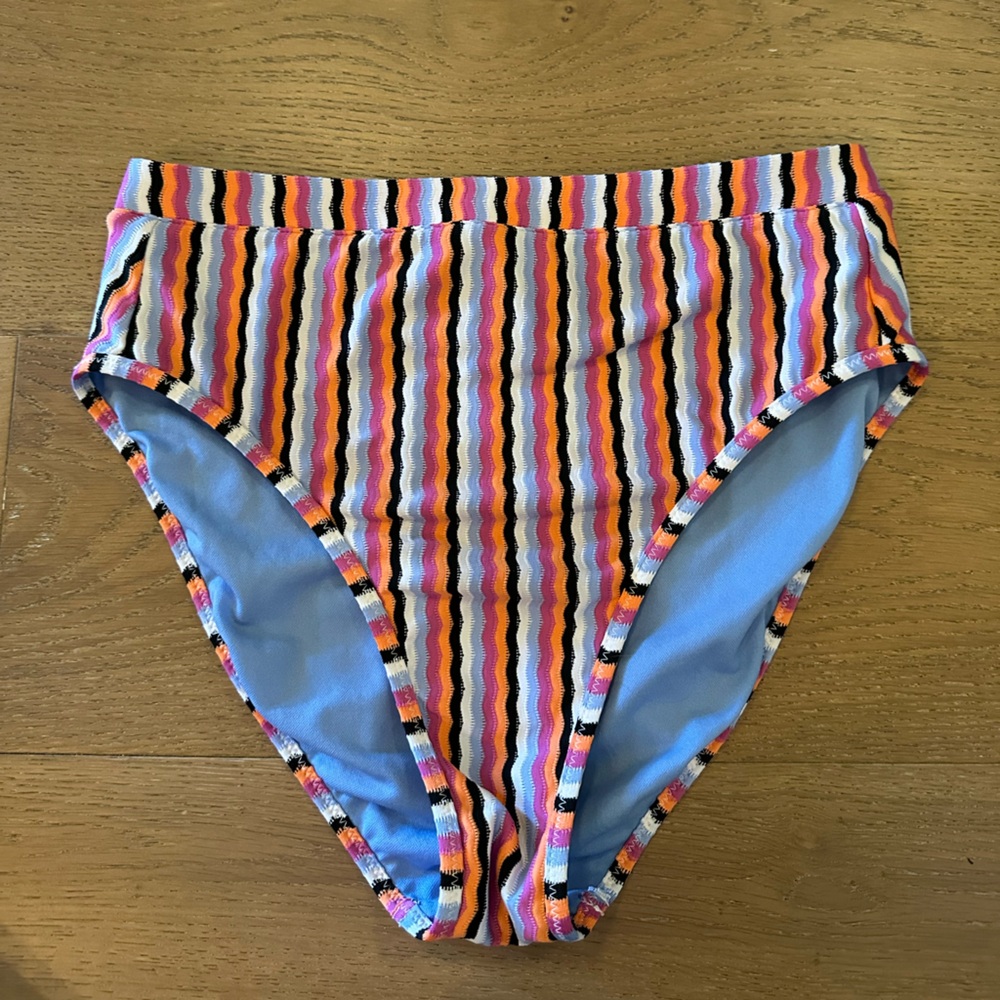 Jessica Simpson multi color swim bikini bottom high rise medium